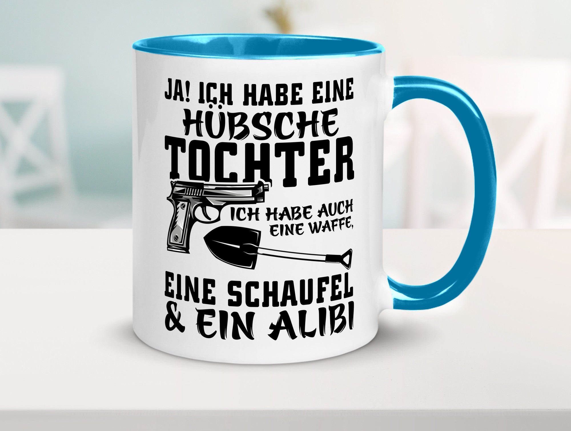 Hübsche Tochter Geschenk Familie Geschenkidee lustiger Spruch Tasse