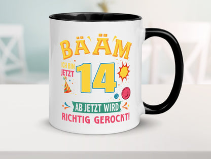 14. Geburtstag | 14 Jahre ab jetzt wird richtig gerockt lustig Geschenkidee Tasse