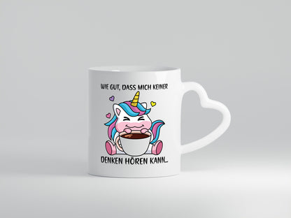 Denken hören kann | Einhorn Comic Humor Kaffeeliebhaber Geschenk Geschenkidee