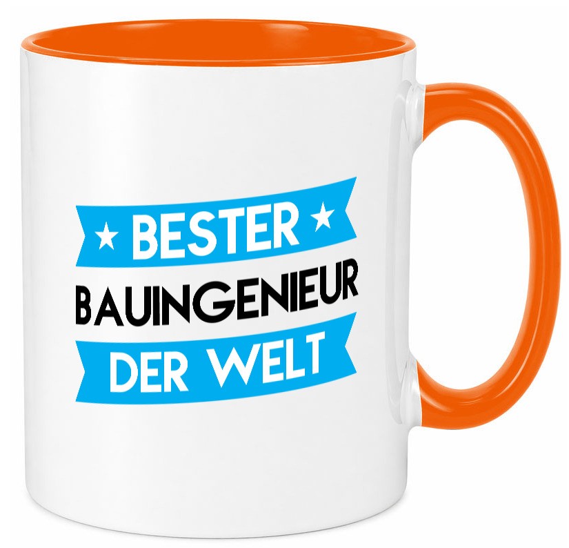 Bester Bauingenieur | Ingenieur lustig Humor Geschenkidee Geschenk Tasse