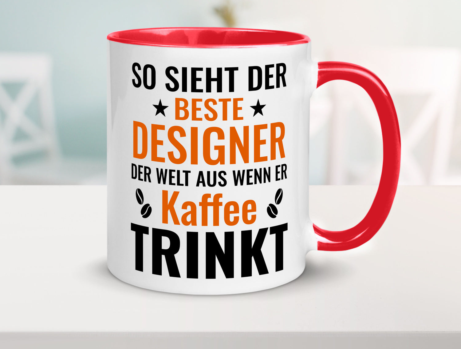 Kaffee trinkt: Designer Beruf | Mode Geschenkidee Arbeit Kollegen Büro Humor