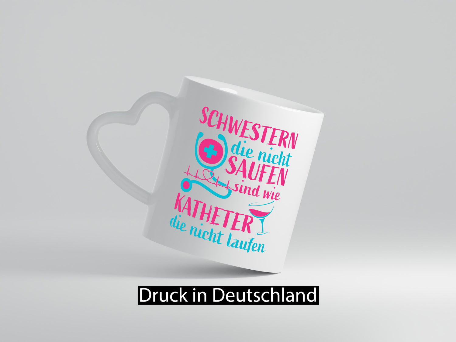 Schwestern die nicht saufen | Stethoskop Alkohol lustig Humor Geschenkidee
