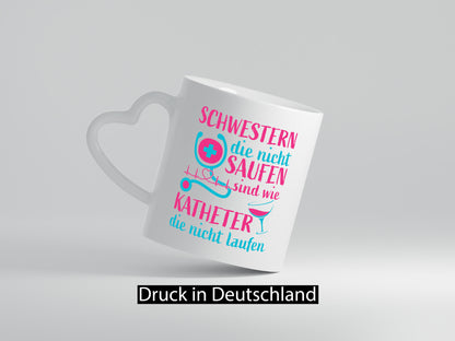 Schwestern die nicht saufen | Stethoskop Alkohol lustig Humor Geschenkidee