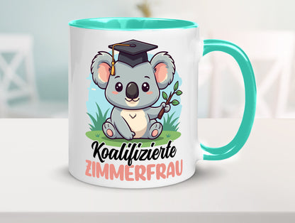 Koalifizierte Zimmerfrau| Holzbau | Handwerkerin lustiger Spruch Geschenk Humor