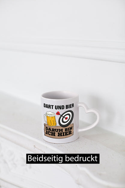 Dart und Bier darum bin ich hier | Party Geschenk Humor Geschenkidee lustiger