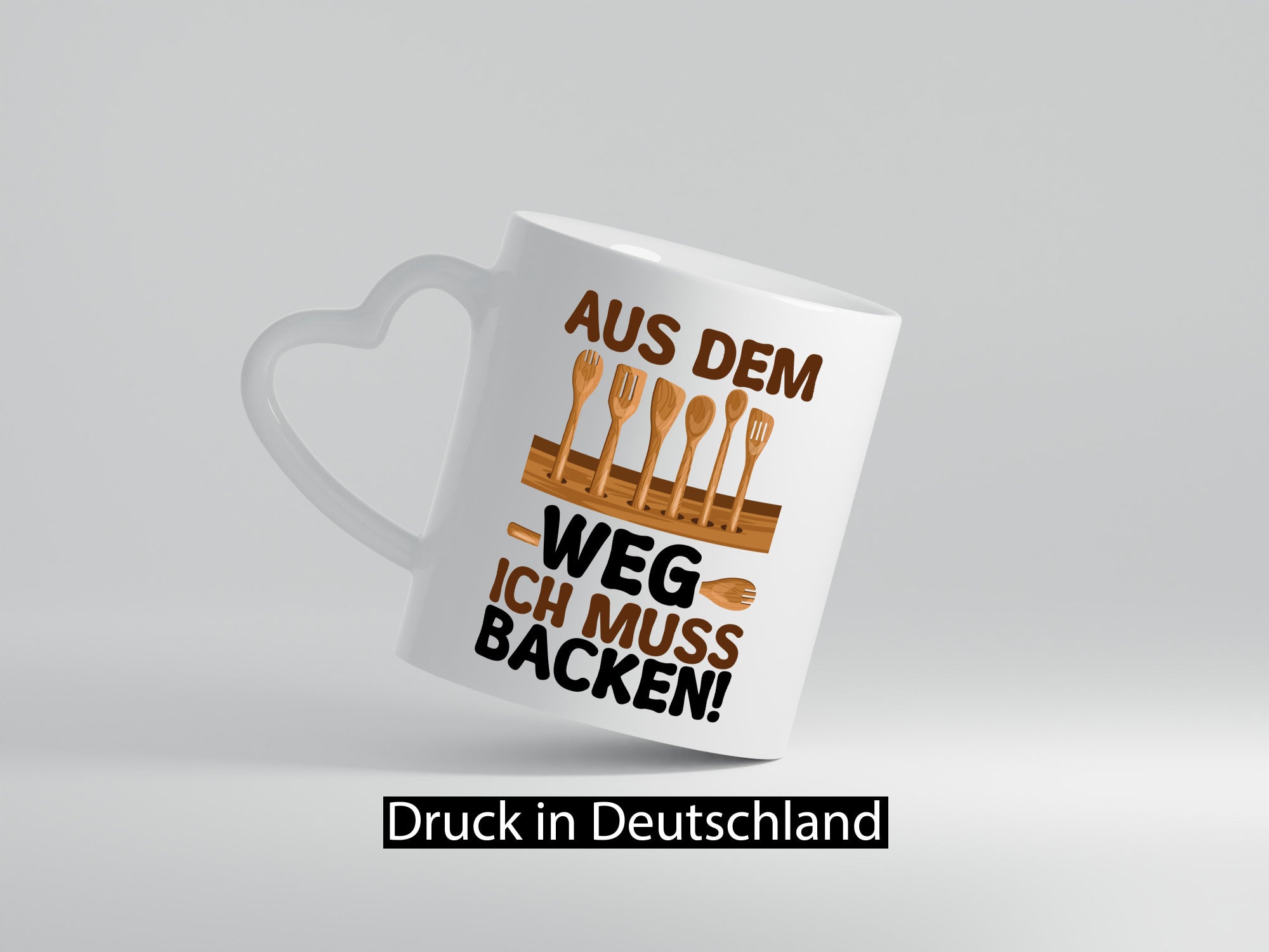 Aus dem Weg ich muss backen | Lustiger Spruch Geschenk Humor Geschenkidee Tasse