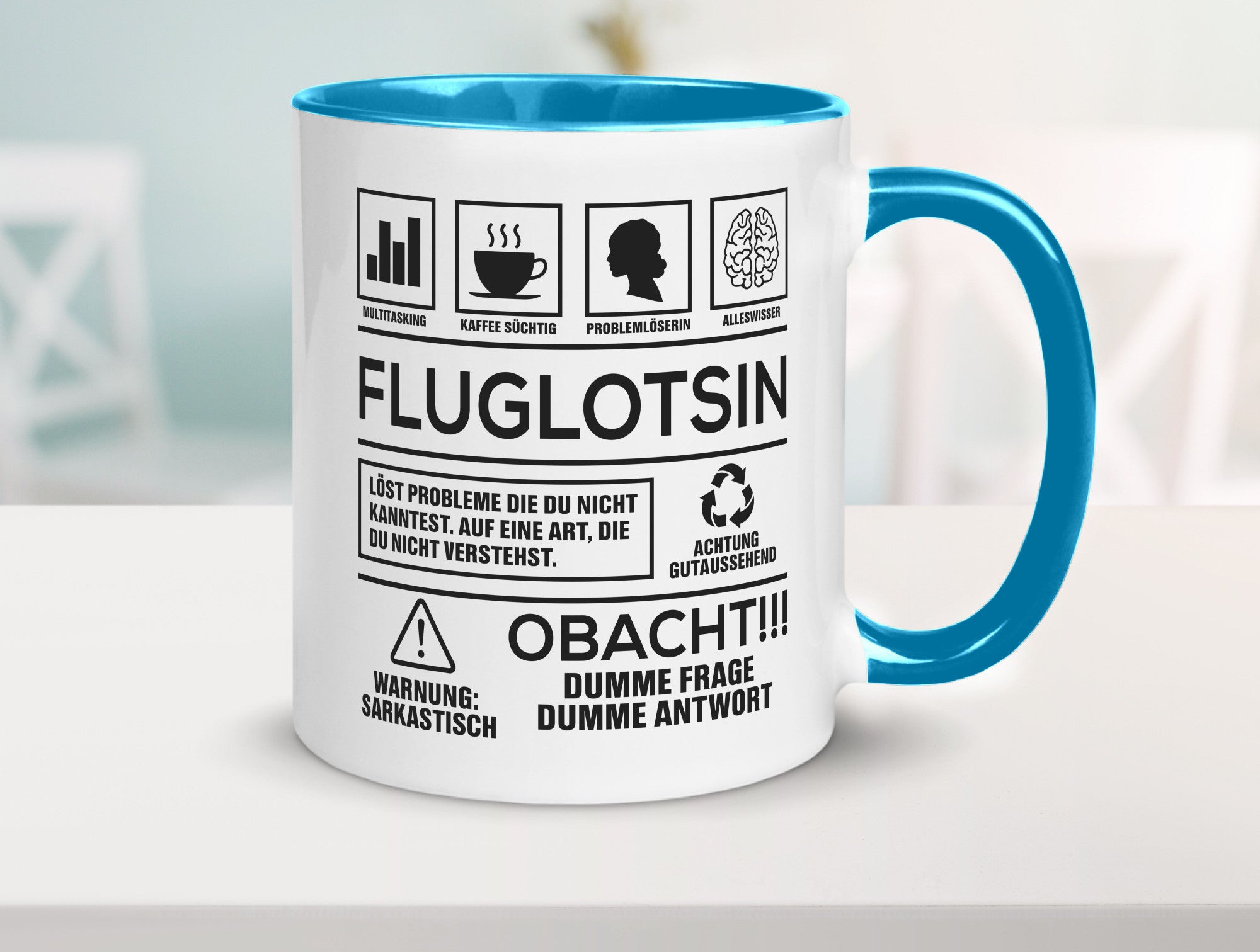 Achtung Probleme Fluglotsin | Flughafen Flugverkehr Geschenk Humor Geschenkidee