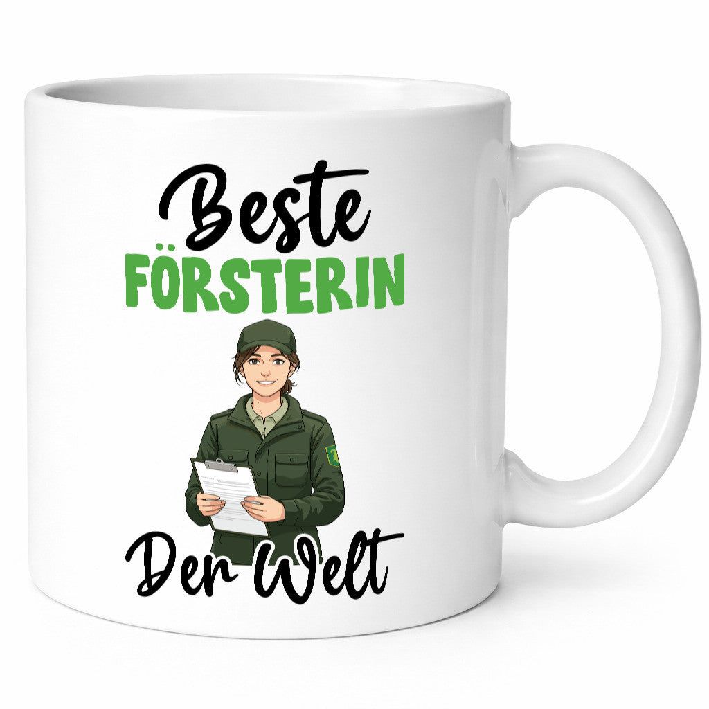 Beste Försterin | Forst Arbeit v2 lustiger Spruch Geschenk Kollegen Büro Tasse