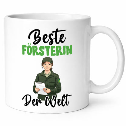 Beste Försterin | Forst Arbeit v2 lustiger Spruch Geschenk Kollegen Büro Tasse