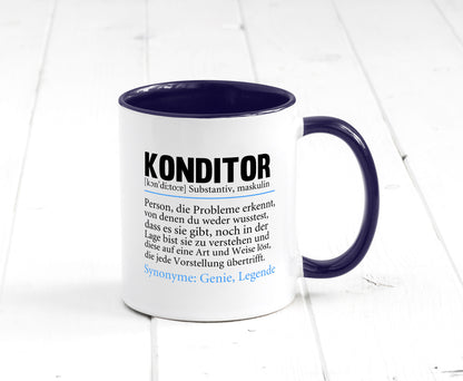 Konditor | Spruch Definition Konditorei lustiger Geschenk Humor Geschenkidee