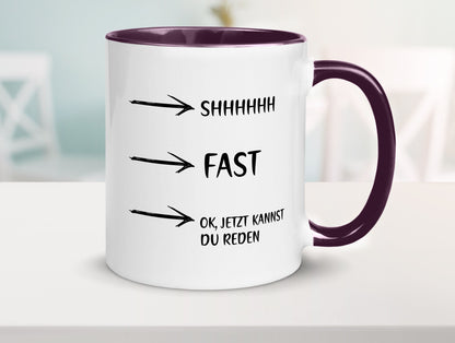 Jetzt kannst du reden | Morgenmuffel Kaffeetrinker Humor Geschenkidee Tasse
