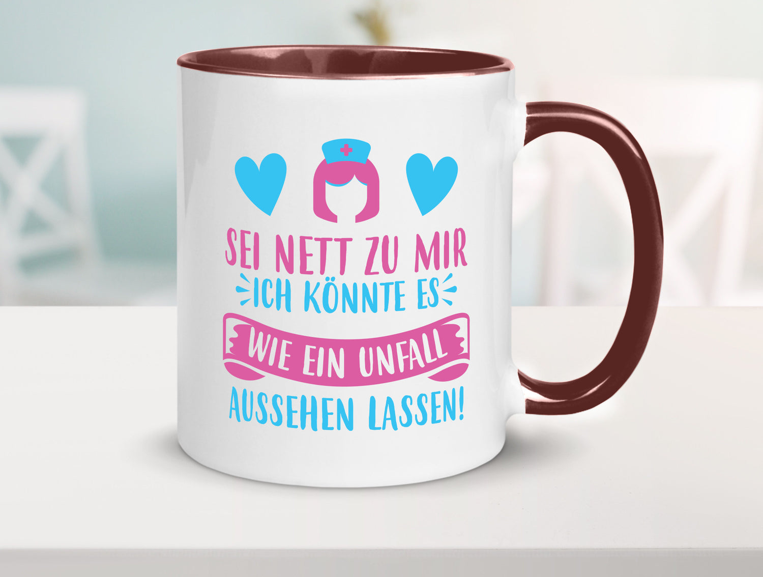 Sei nett, könnte wie ein Unfall aussehen | Kopf lustiger Spruch Geschenk Humor