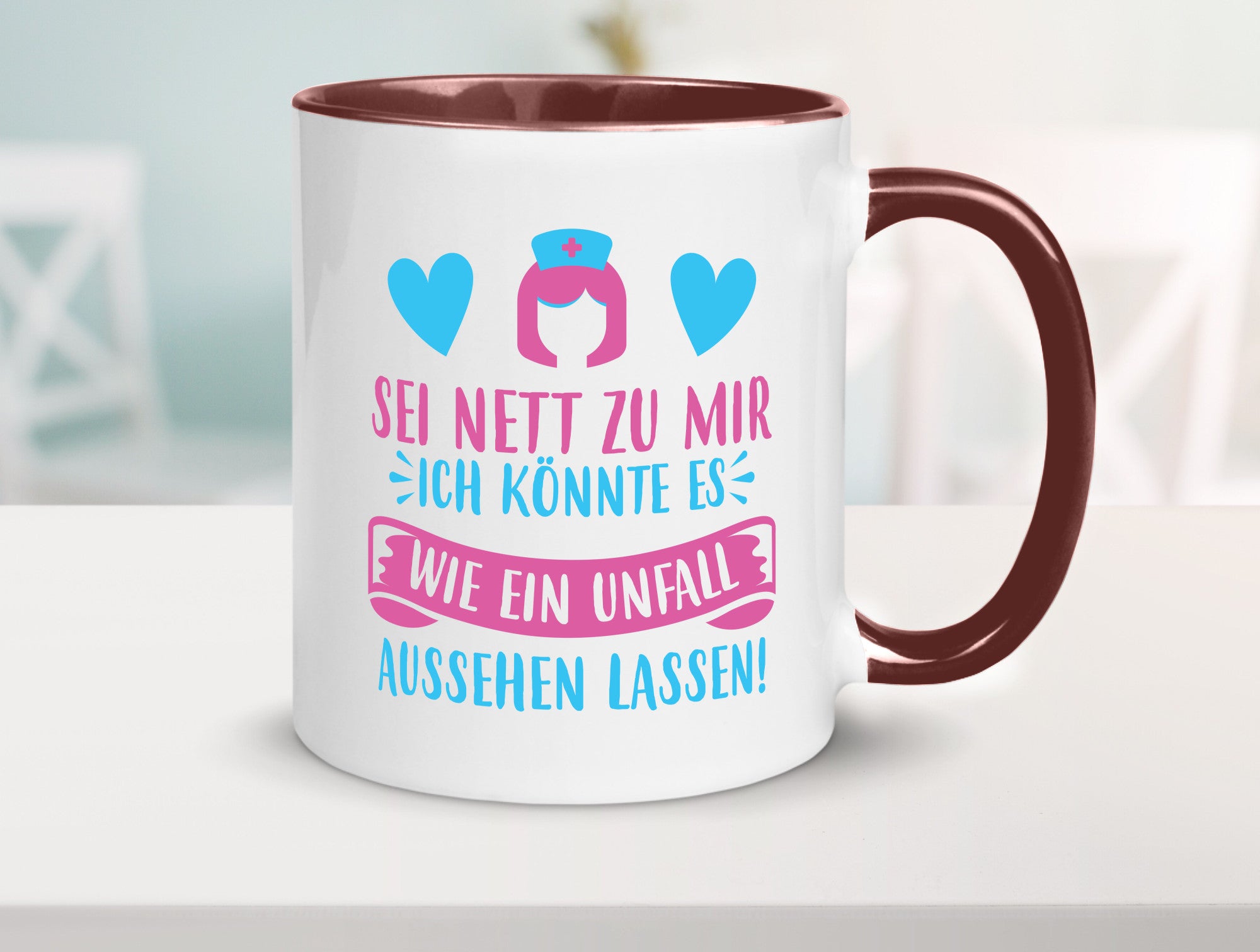 Sei nett, könnte wie ein Unfall aussehen | Kopf lustiger Spruch Geschenk Humor