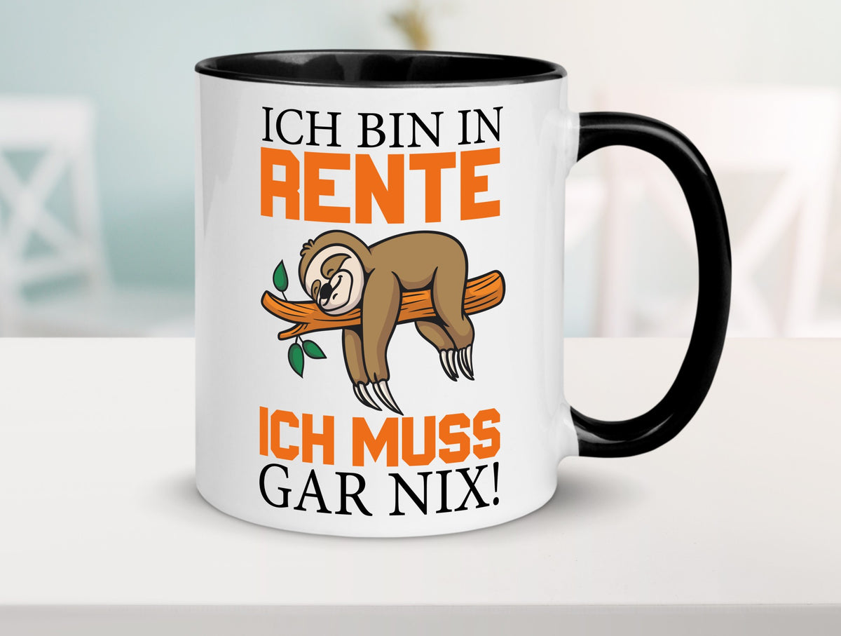 Ich bin in Rente lustig Humor Geschenkidee Geschenk Tasse