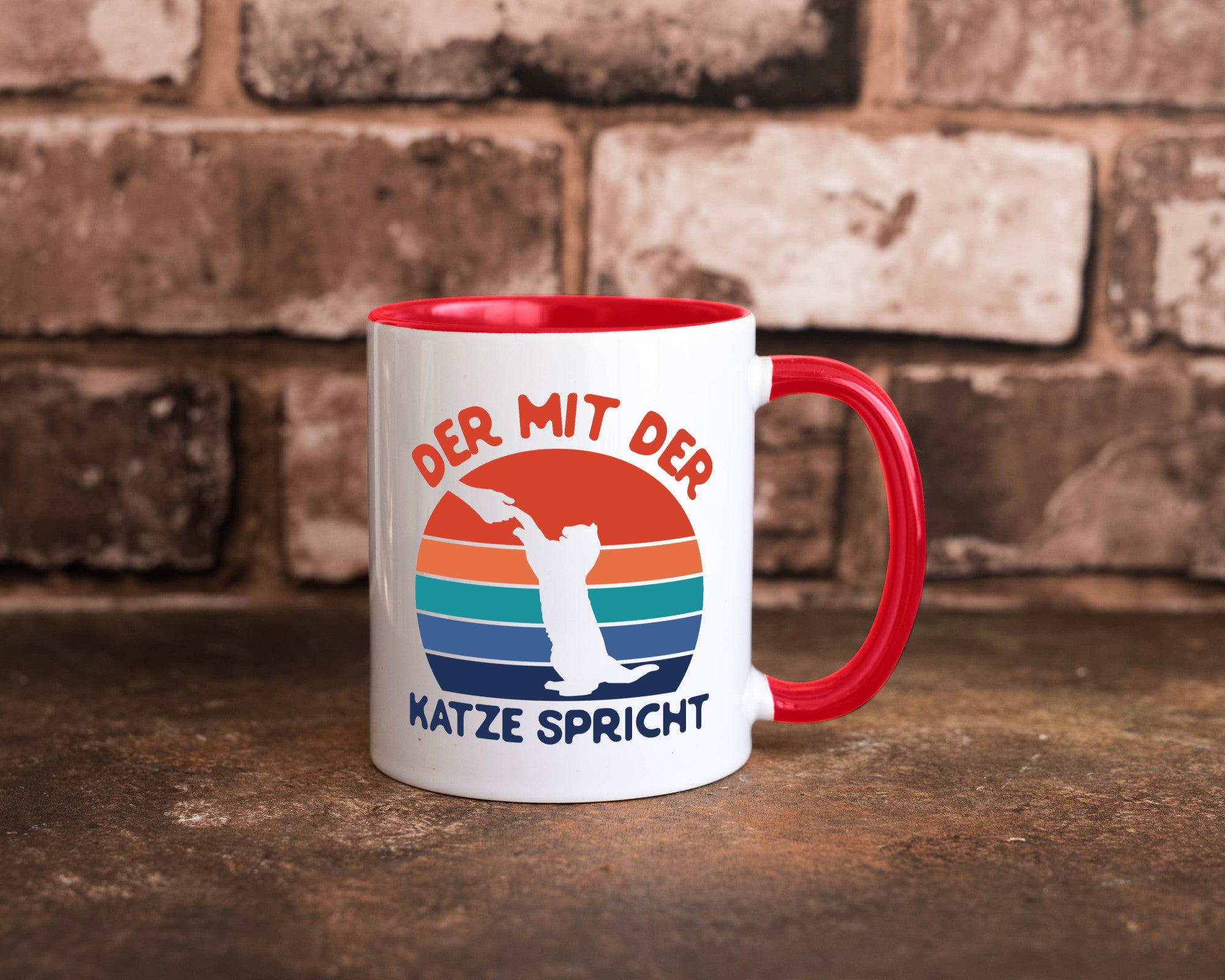 Der mit Katze Spricht | Katzenliebhaber Humor Tierliebhaber Geschenkidee Tasse