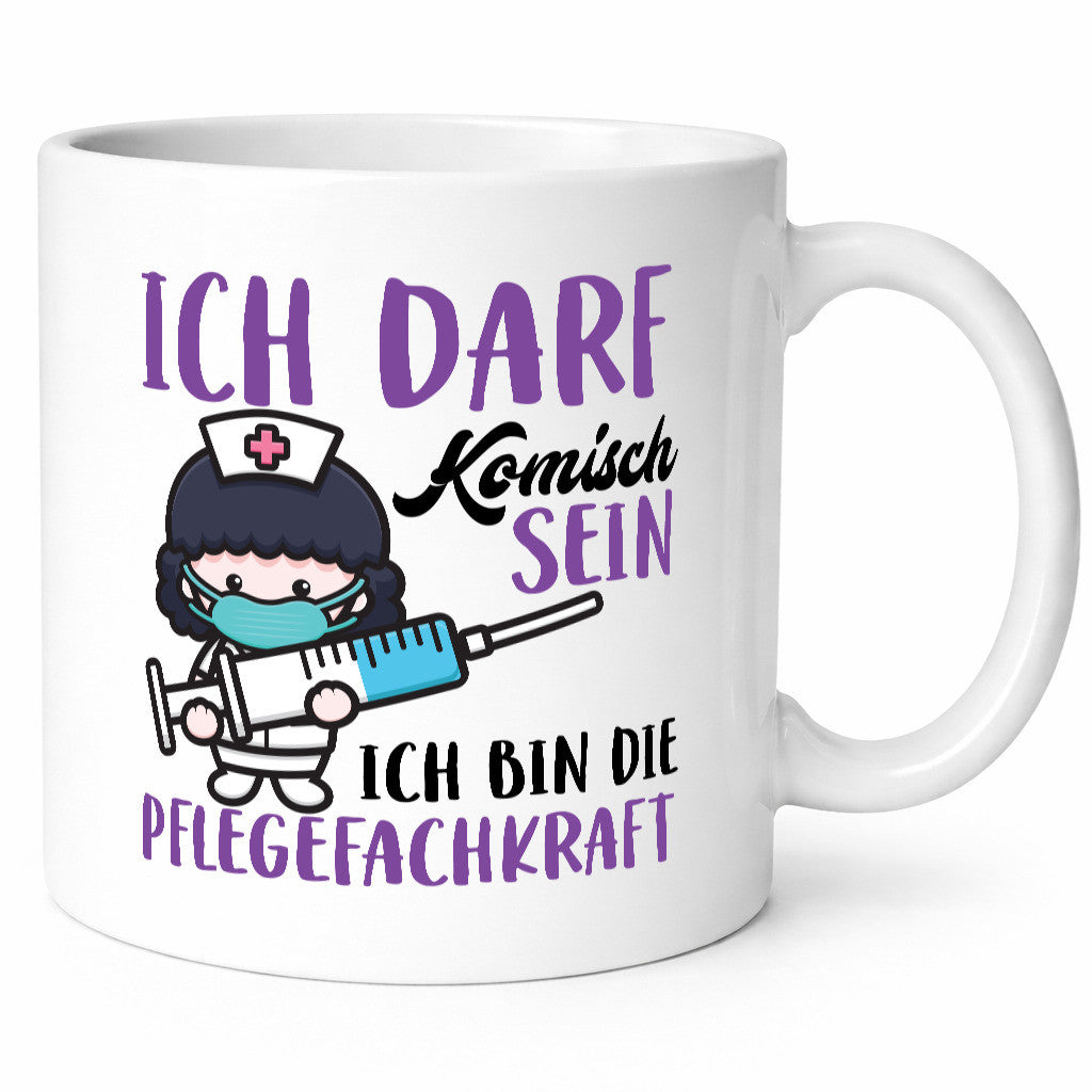 Ich darf kommisch sein | Pflegekraft Krankenschwester Humor Geschenkidee Tasse