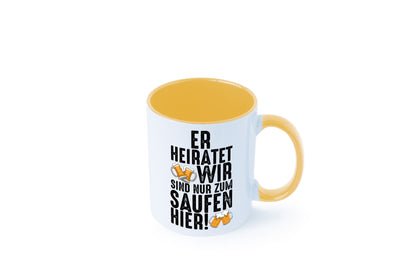 JGA | Er heiratet Junggesellenabschied Polterabend v2 lustiger Spruch Geschenk
