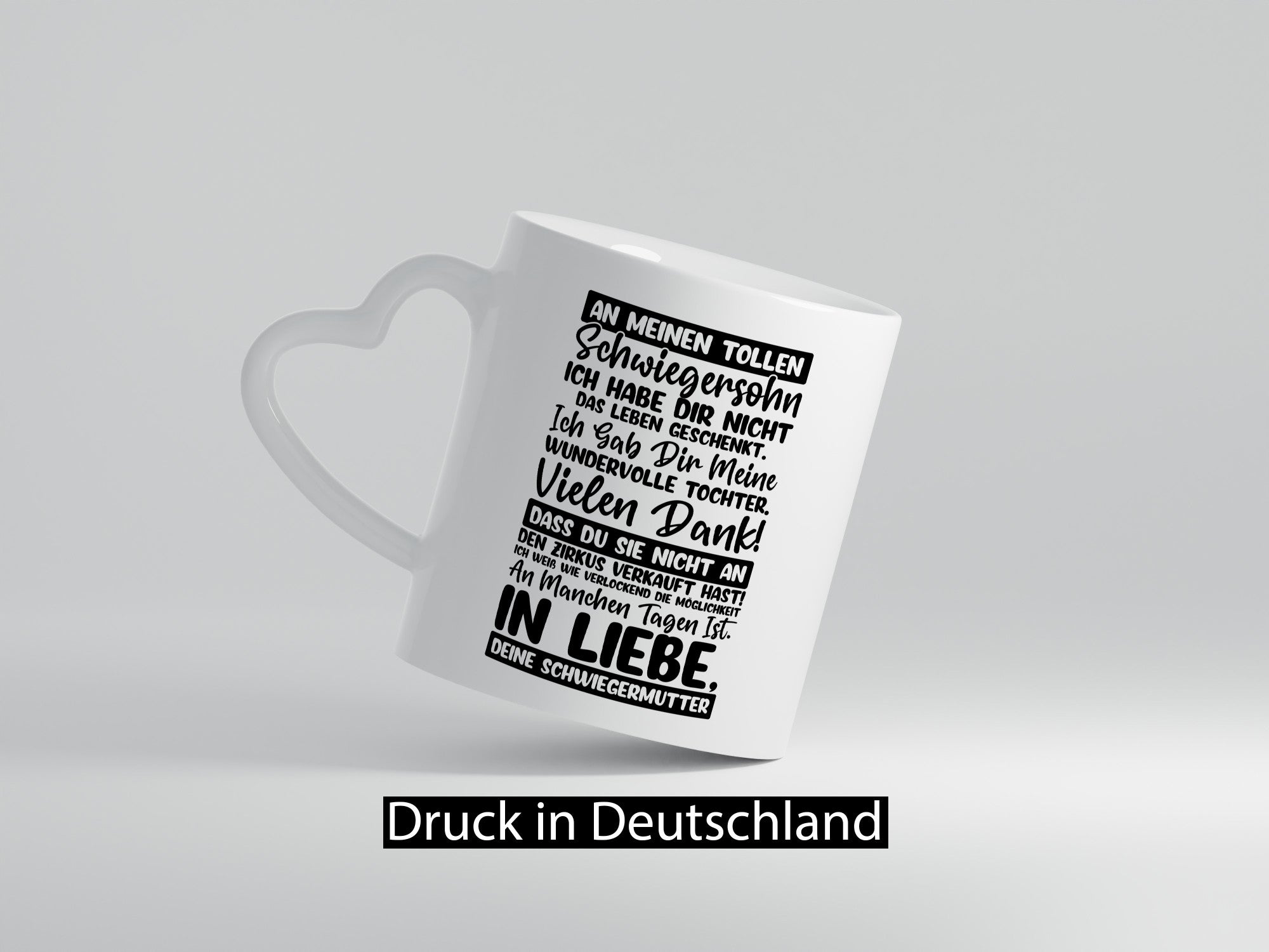 An meinen tollen Schwiegersohn vl1 Humor Familie Geschenkidee Tasse