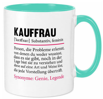 Kauffrau | Humor Spruch Definition Kauffrauen Geschenkidee Tasse