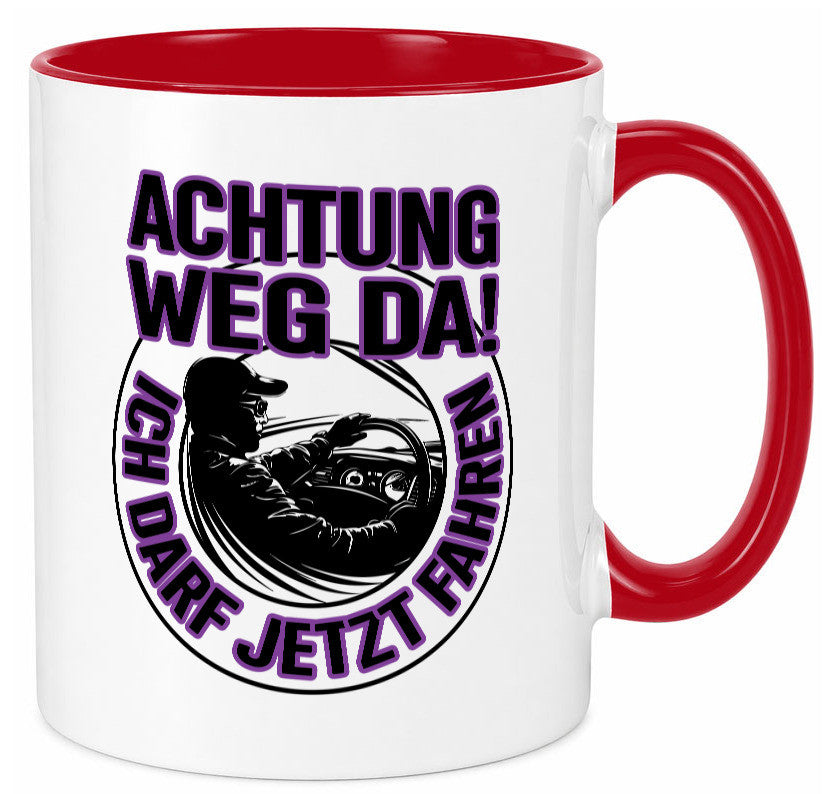 Achtung weg da ich darf jetzt Fahren | Führerschein lustig Humor Geschenkidee