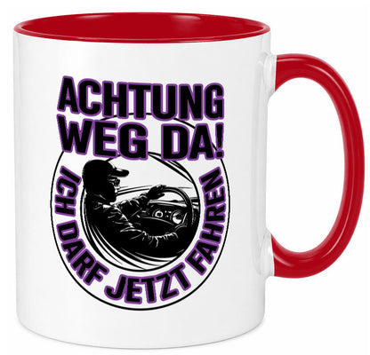 Achtung weg da ich darf jetzt Fahren | Führerschein lustig Humor Geschenkidee