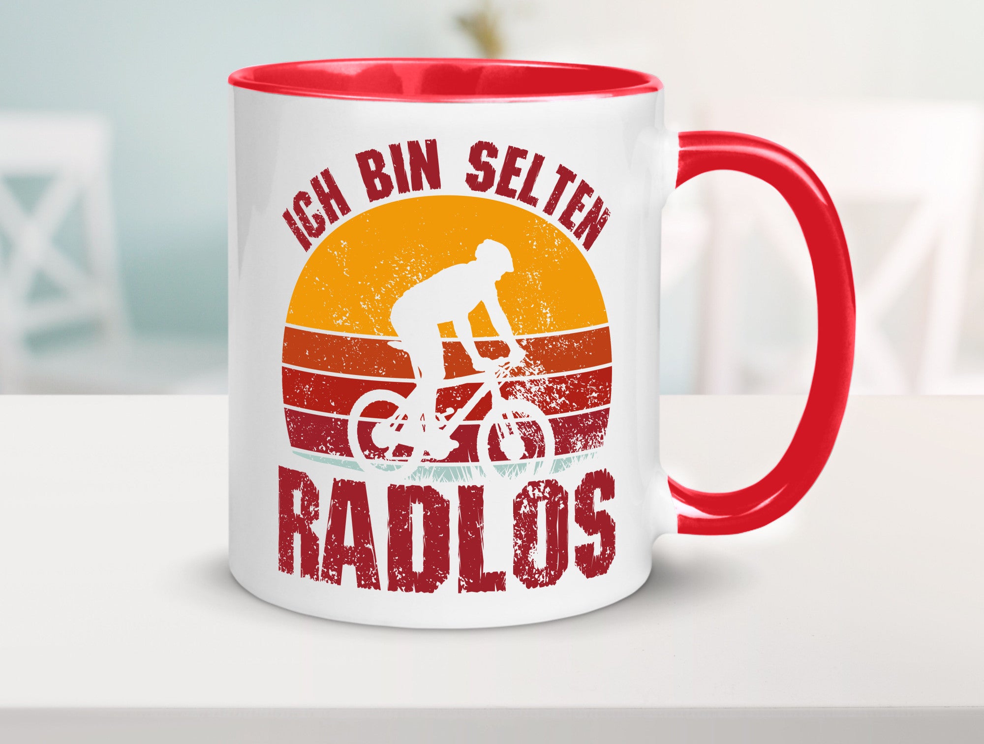 Ich bin Selten Radlos | Radfahrer Mountainbike Humor Geschenkidee Tasse