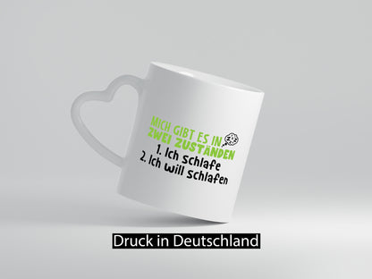 Zwei Zustände | Schlaf Faulpelz Schlafmütze Müdigkeit lustig Humor Geschenkidee