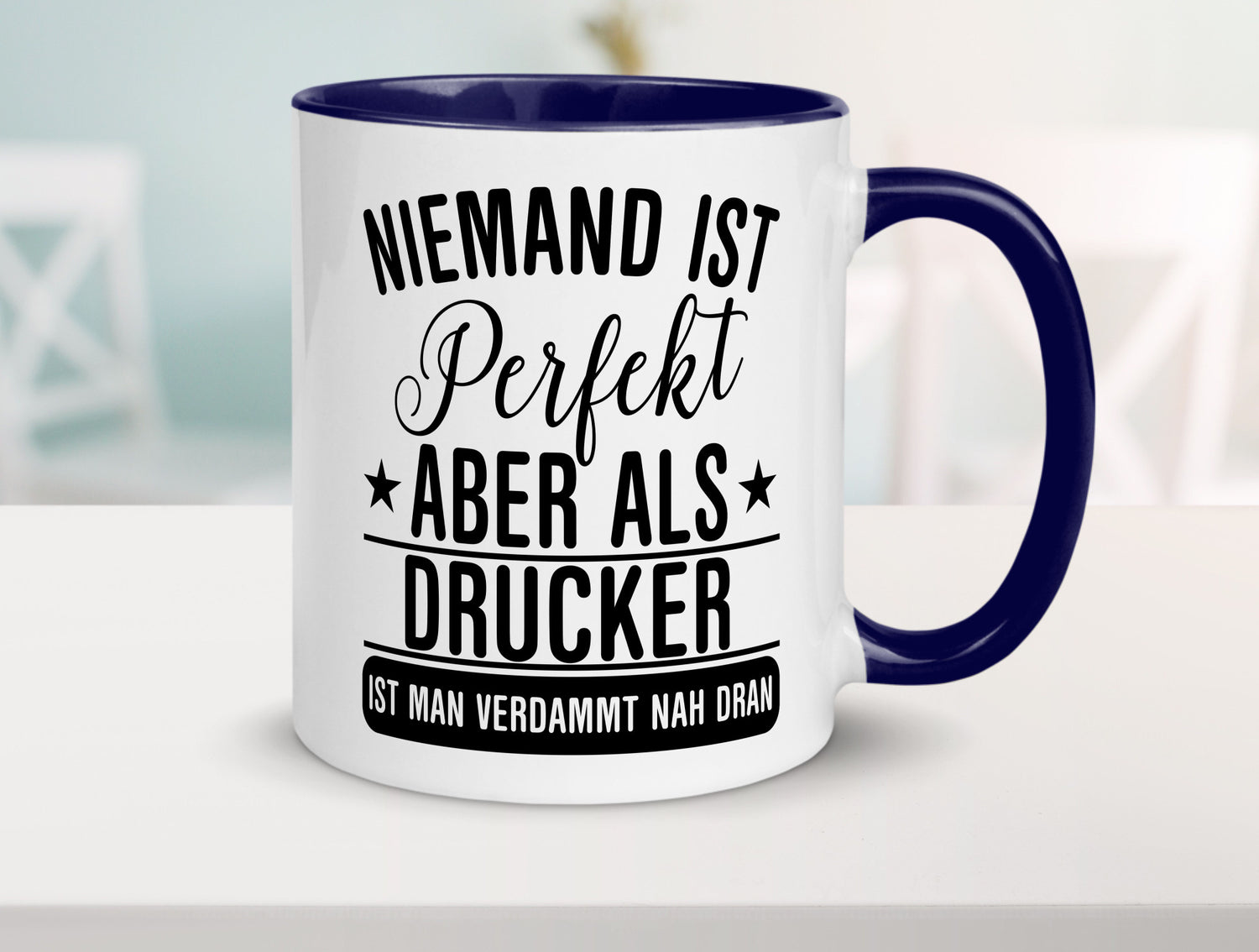 Verdammt nah dran: Drucker | Druckerei Print Medien lustig Humor Geschenkidee
