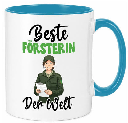 Beste Försterin | Forst Arbeit v2 lustiger Spruch Geschenk Kollegen Büro Tasse