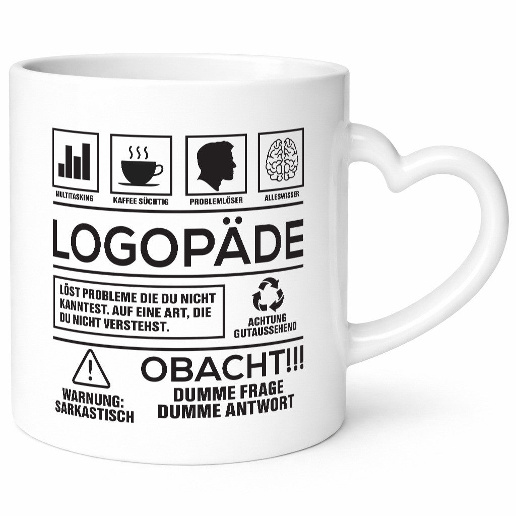 Achtung Probleme Logopäde | Sprachtherapie Humor Geschenkidee Tasse