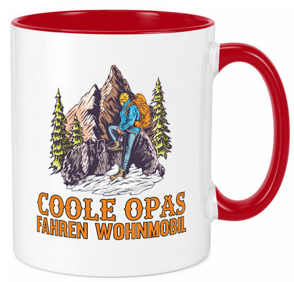 Coole Opas fahren Wohnmobil | Opa Wanderer Berge Humor Familie Geschenkidee Tasse