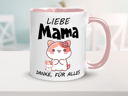 Liebe Mama Danke, für alles | Muttertag Beste Geschenk Familie Geschenkidee Tasse