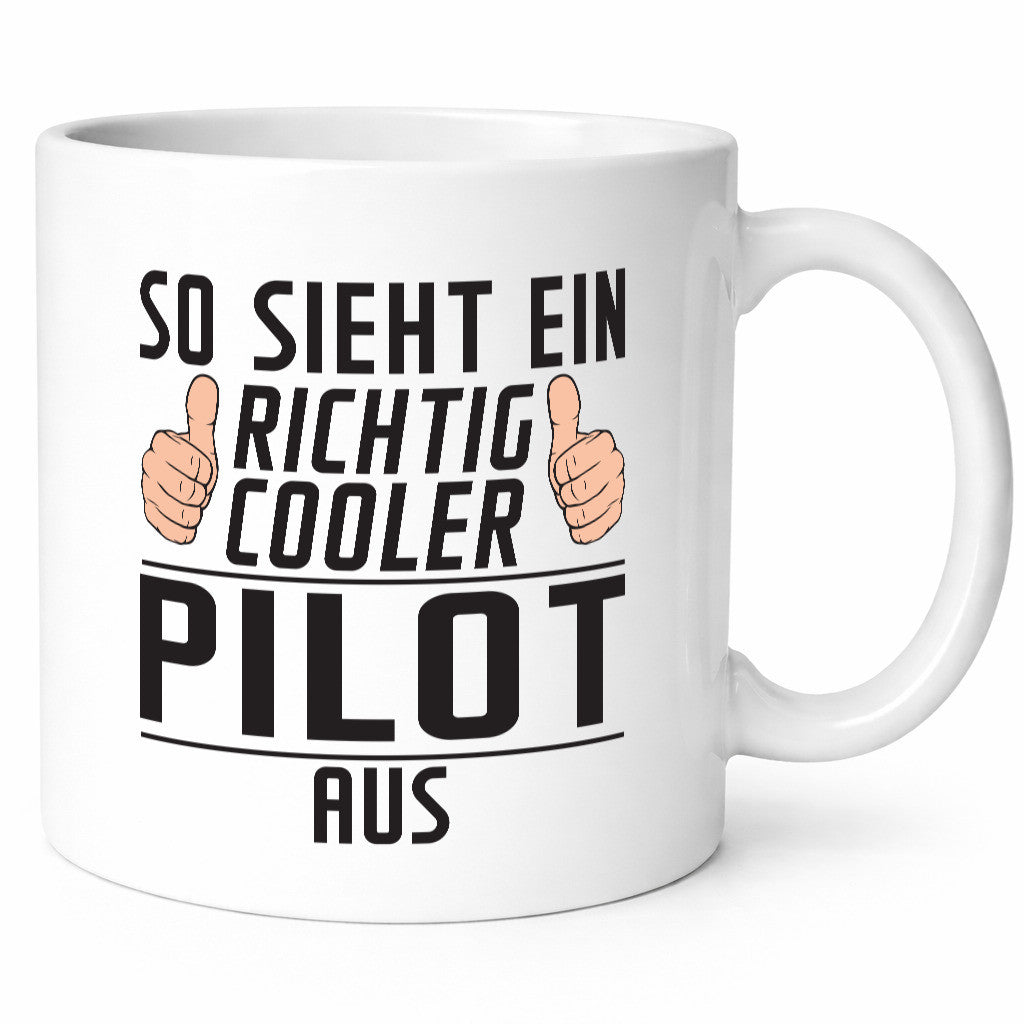 Richtig Cooler Pilot | Flugzeug Piloten Geschenkidee Humor Tasse