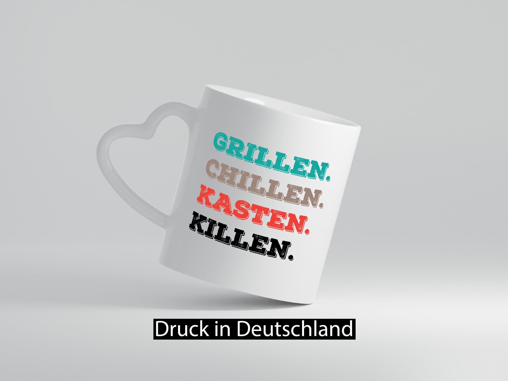 Grillen Chillen Kasten Killen | Bier Bierliebhaber Humor Geschenkidee Tasse