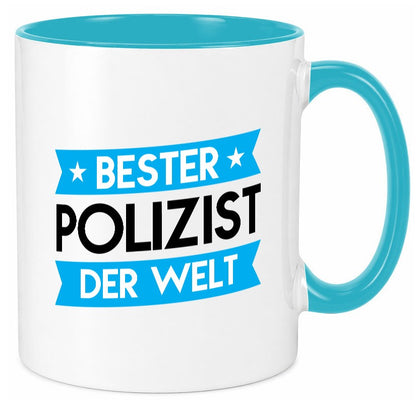 Bester Polizist | Polizei Geschenk Humor Geschenkidee lustiger Spruch Tasse