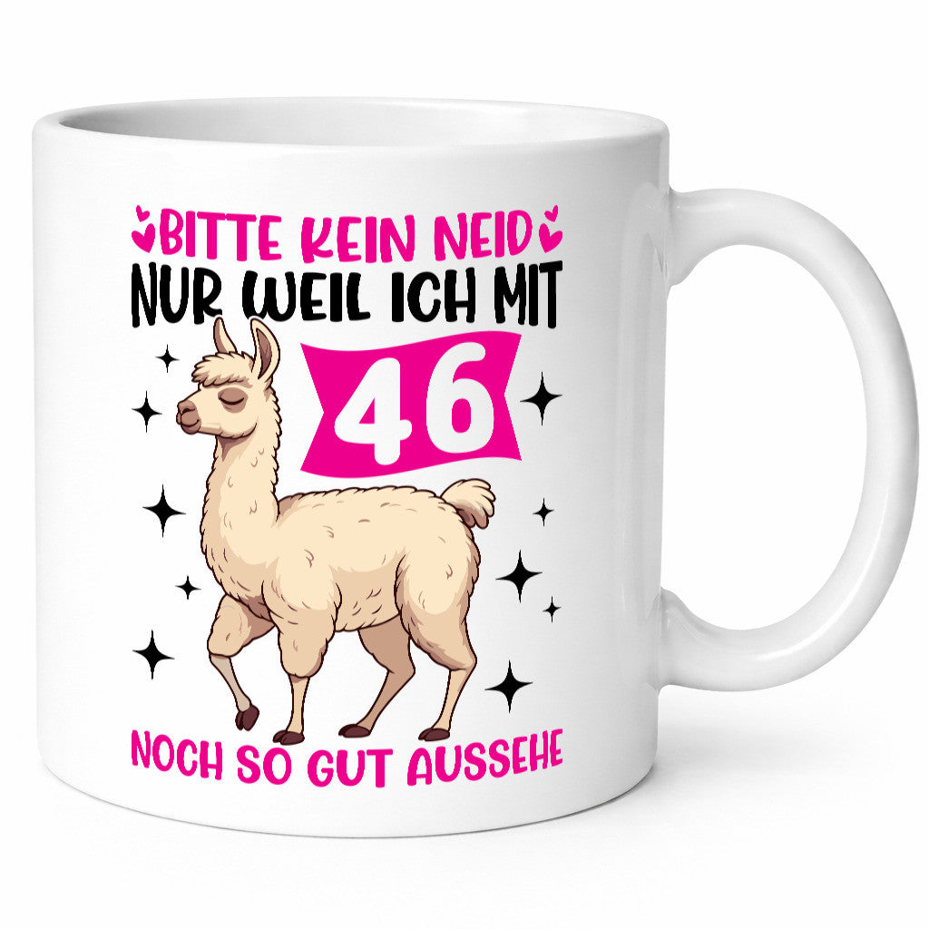 46. Geburtstag | 46 Jahre Lama gut aussehen lustig Geschenkidee Geschenk Tasse