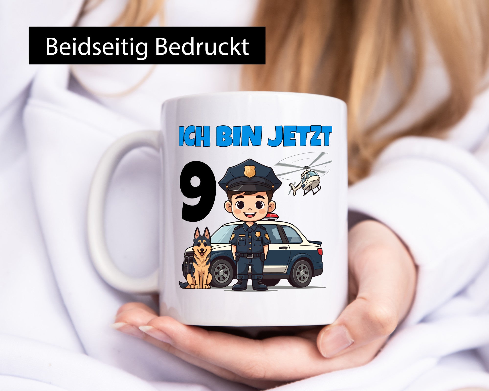 9. Geburtstag | 9 Jahre Polizei Kind Polizeiauto lustig Geschenkidee Geschenk