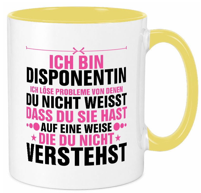 Löse Probleme: Disponentin | Zuteilerin v2 lustiger Spruch Geschenk Humor Tasse