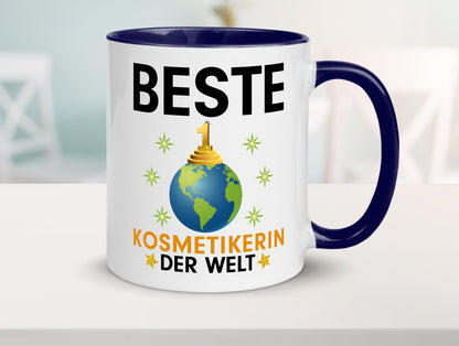 Welt Beste Kosmetikerin | Kosmetik Stylistin Visagistin Geschenkidee Humor Tasse