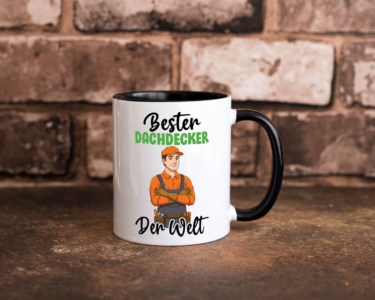 Bester Dachdecker | Dachbau Hausbau v2 lustiger Spruch Geschenk Humor Tasse