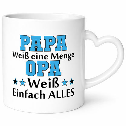 Papa weiß eine Menge, Opa alles | Sterne lustig Familie Geschenkidee Geschenk