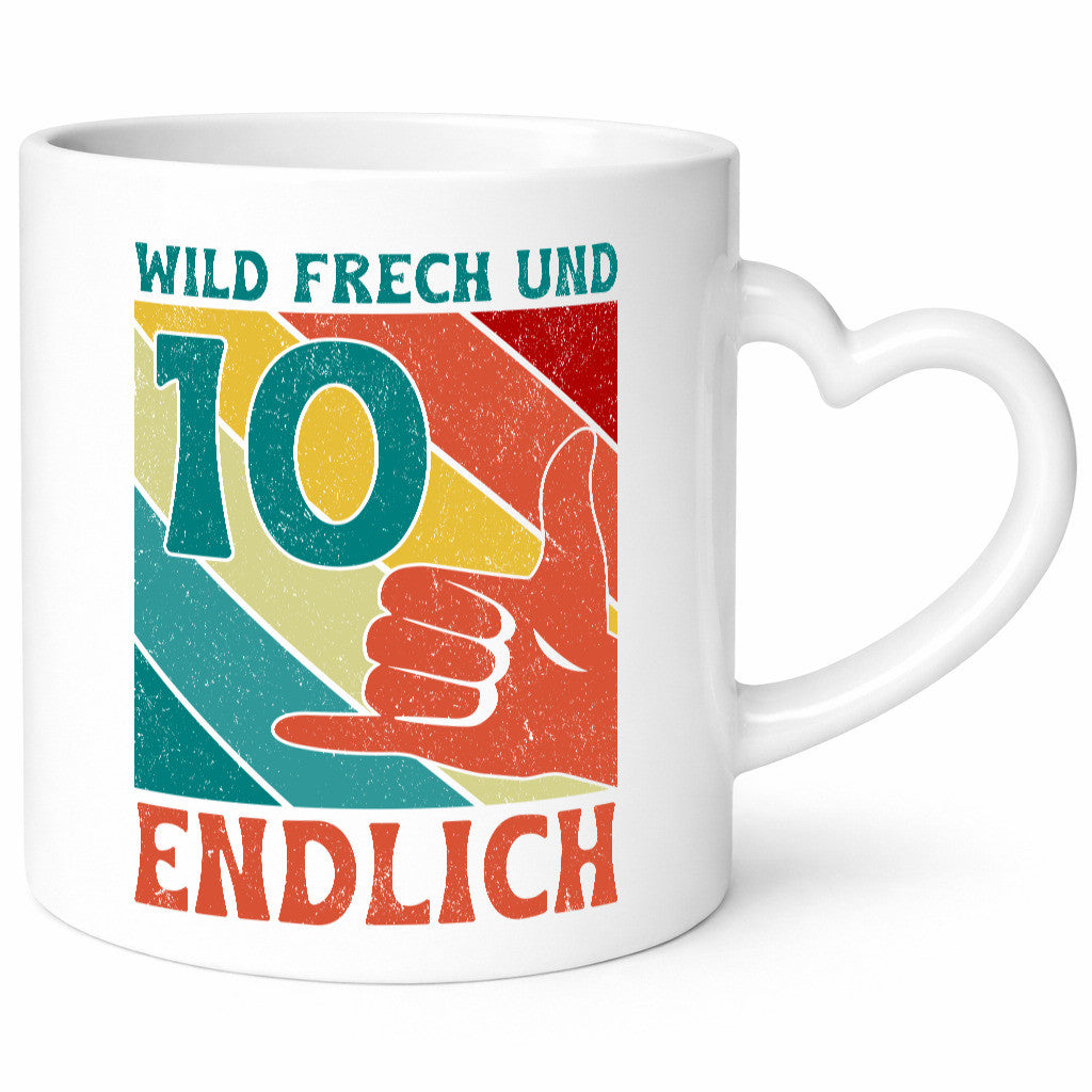10. Geburtstag | 10 Jahre Wild und Frech Humor Geschenkidee Tasse
