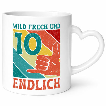 10. Geburtstag | 10 Jahre Wild und Frech Humor Geschenkidee Tasse