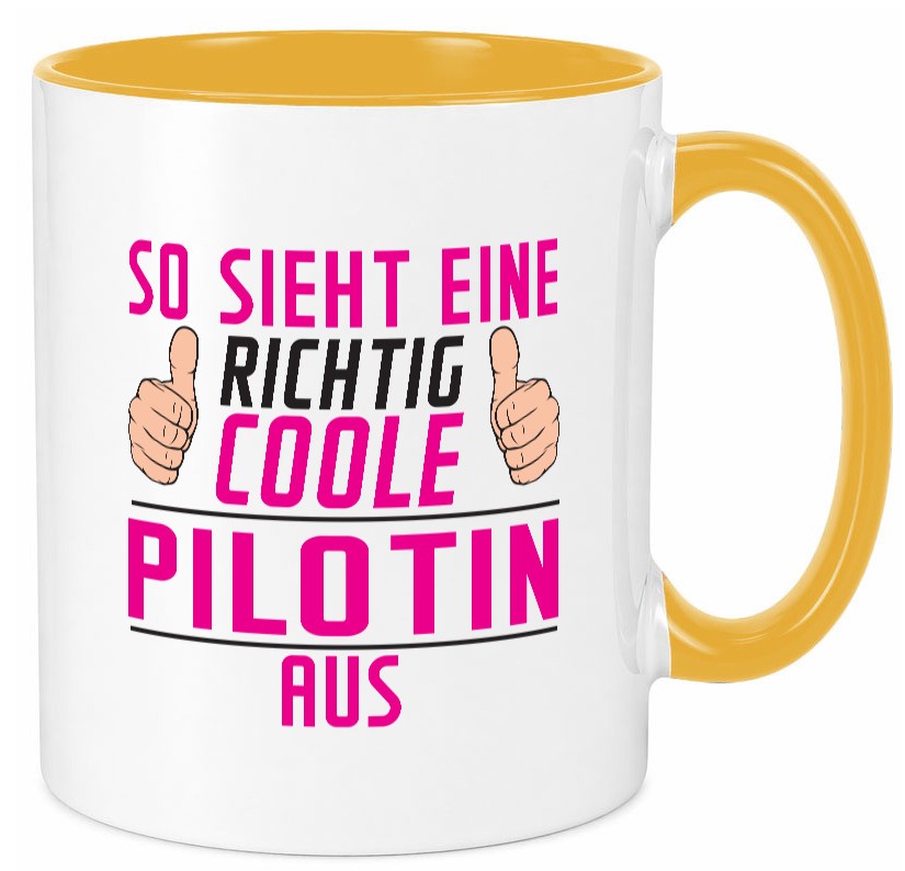 Richtig Coole Pilotin | Definition Piloten Geschenkidee Humor Tasse
