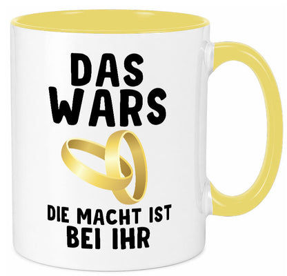 Die macht ist bei ihr | Hochzeit Tasse Ehemann Ehe Geschenk Humor Geschenkidee