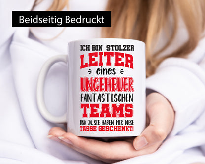 Stolzer Teamleiter | Beruf Tasse Mitarbeiter Humor lustiger Spruch Geschenk