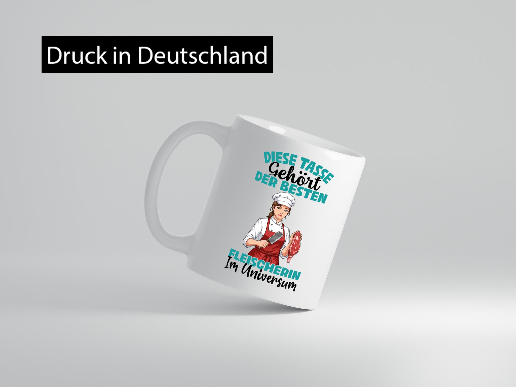 Im Universum: Fleischerin | Schlachterei lustiger Spruch Geschenk Humor