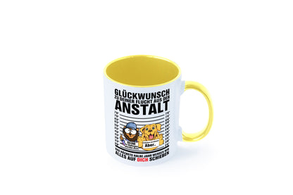 Glückwunsch zu deiner Flucht | Abschiedgeschenk v3 Geschenk Humor Geschenkidee