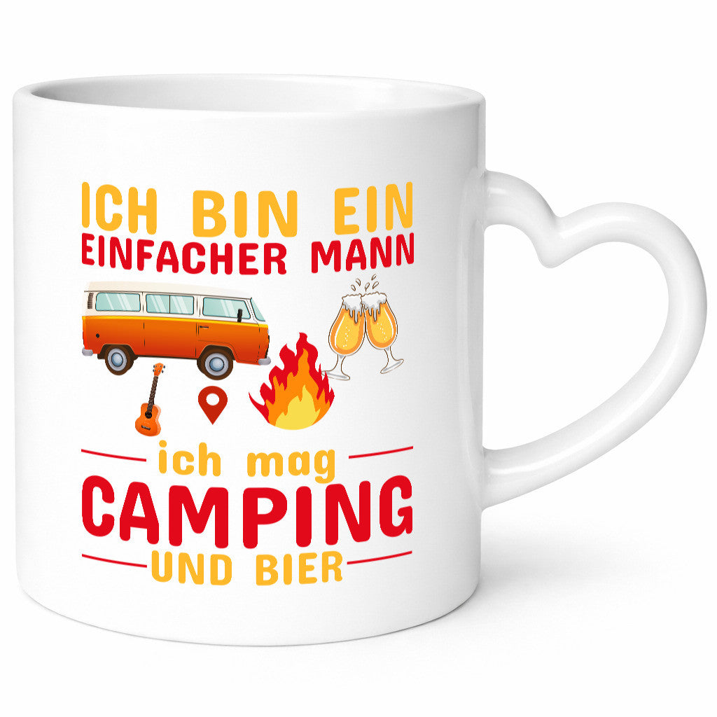 Ich mag Camping und Bier Geschenk Humor Geschenkidee lustiger Spruch Tasse