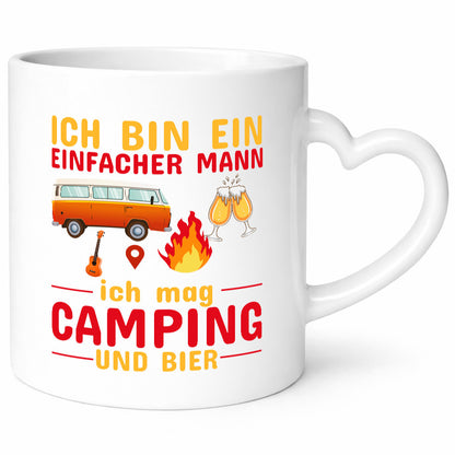 Ich mag Camping und Bier Geschenk Humor Geschenkidee lustiger Spruch Tasse